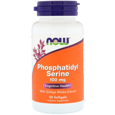 Now Foods, Phosphatidylserin, 100 mg, 50 Kapseln