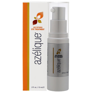 Azelique, Age Refining Eye Treatment, met azelaïnezuur, verjongend en hydraterend, geen parabenen, geen sulfaten, .5 fl oz (15 ml)