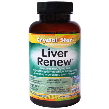 Crystal Star, renovação do fígado, 60 cápsulas vegetais