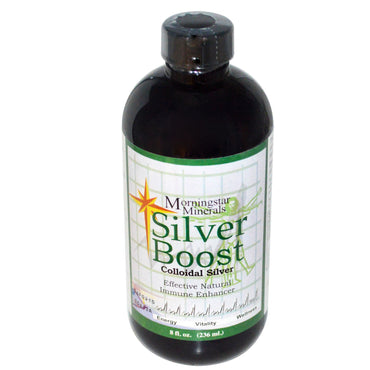 Morningstar Minerals, Silver Boost, plata coloidal, 8 fl oz (236 ml)