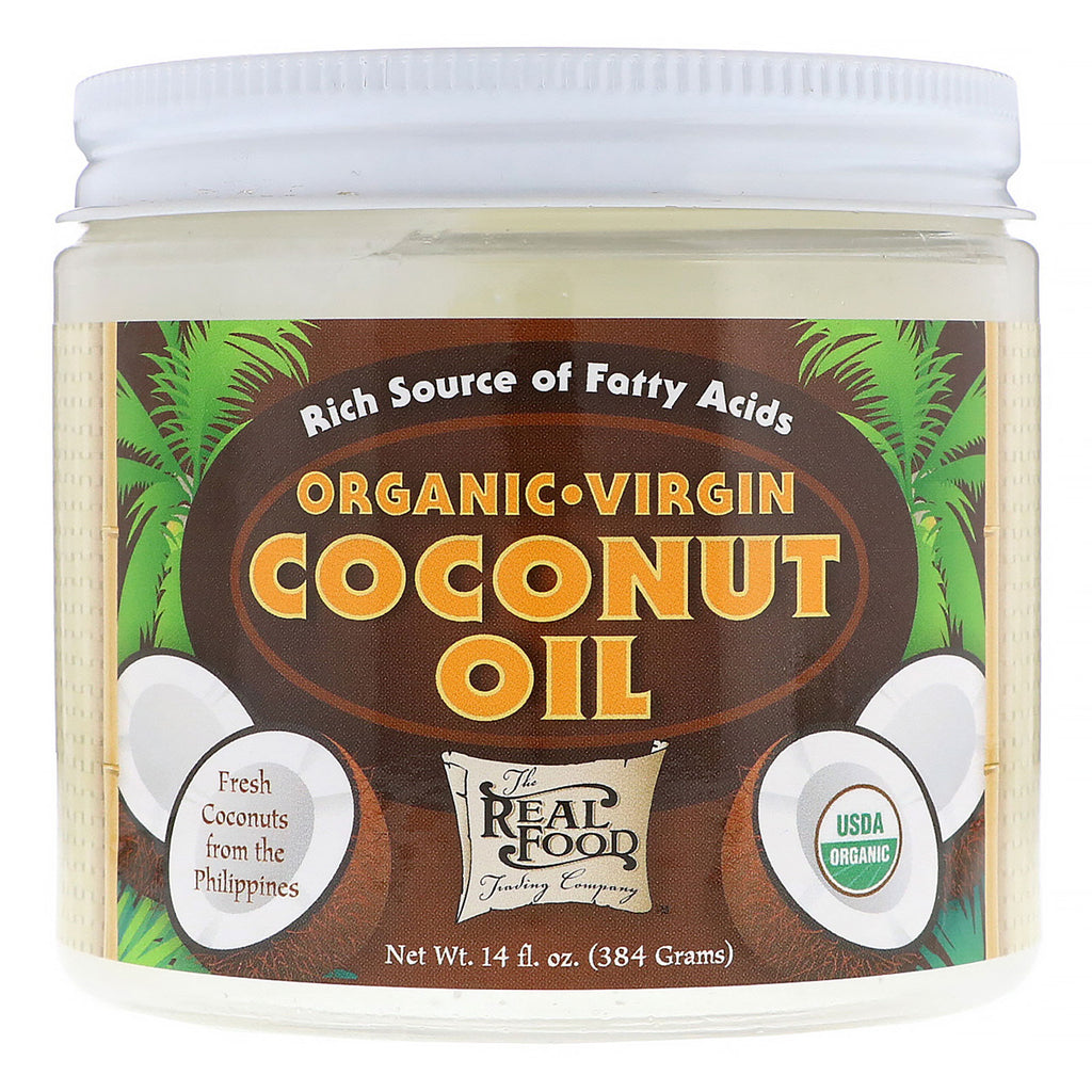 Fun Fresh Foods, Dziewiczy olej kokosowy, 14 uncji (384 g)