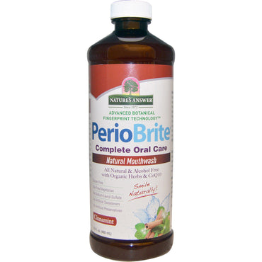 Nature's Answer PerioBrite Apa de gură naturală Cinnamint 16 fl oz (480 ml)