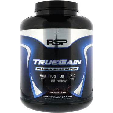 RSP Nutrition, TrueGain 프리미엄 매스 게인너, 초콜릿, 2.6kg(6lbs)