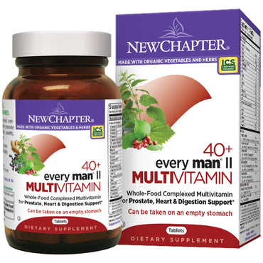 Novo capítulo, multivitamínico 40+ Every Man II, 96 comprimidos