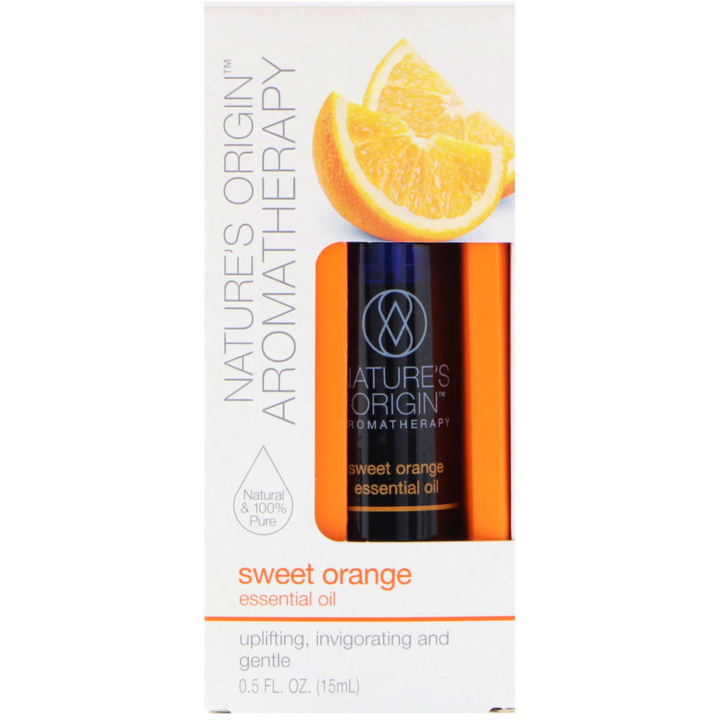Originea naturii, aromoterapie, ulei esențial, portocală dulce, 0,5 fl oz (15 ml)