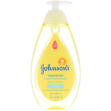 Johnson's, top-til-tå, vask og shampoo, 16,9 fl oz (500 ml)