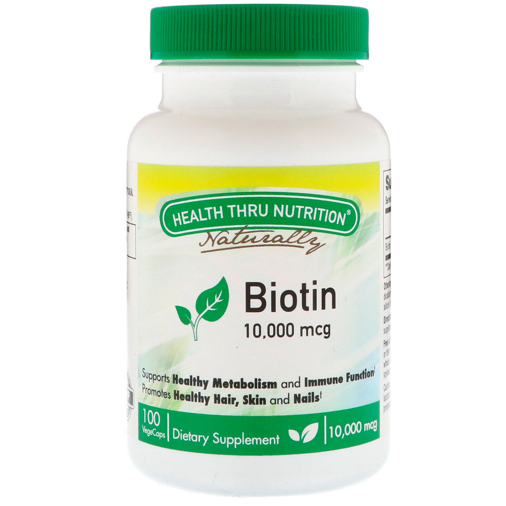 Salute attraverso la nutrizione Biotina 10000 mcg 100 VegeCaps
