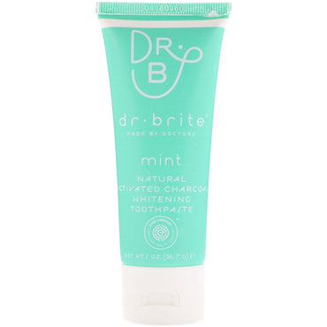 Dr. Brite, Pasta dental blanqueadora con carbón activado natural, menta, 56,7 g (2 oz)