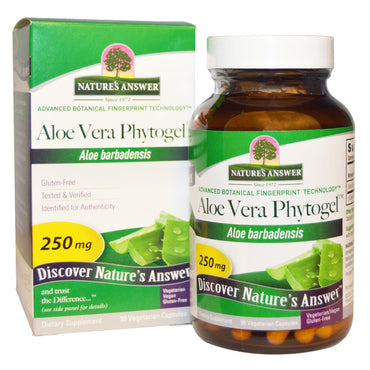 Nature's Answer, Fitożel Aloe Vera, 250 mg, 90 kapsułek wegetariańskich