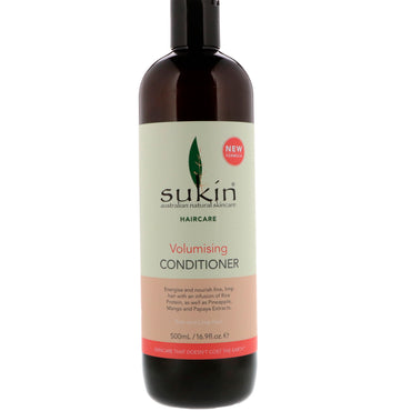 Sukin, Après-shampoing volumateur, Cheveux fins et mous, 16,9 fl oz (500 ml)