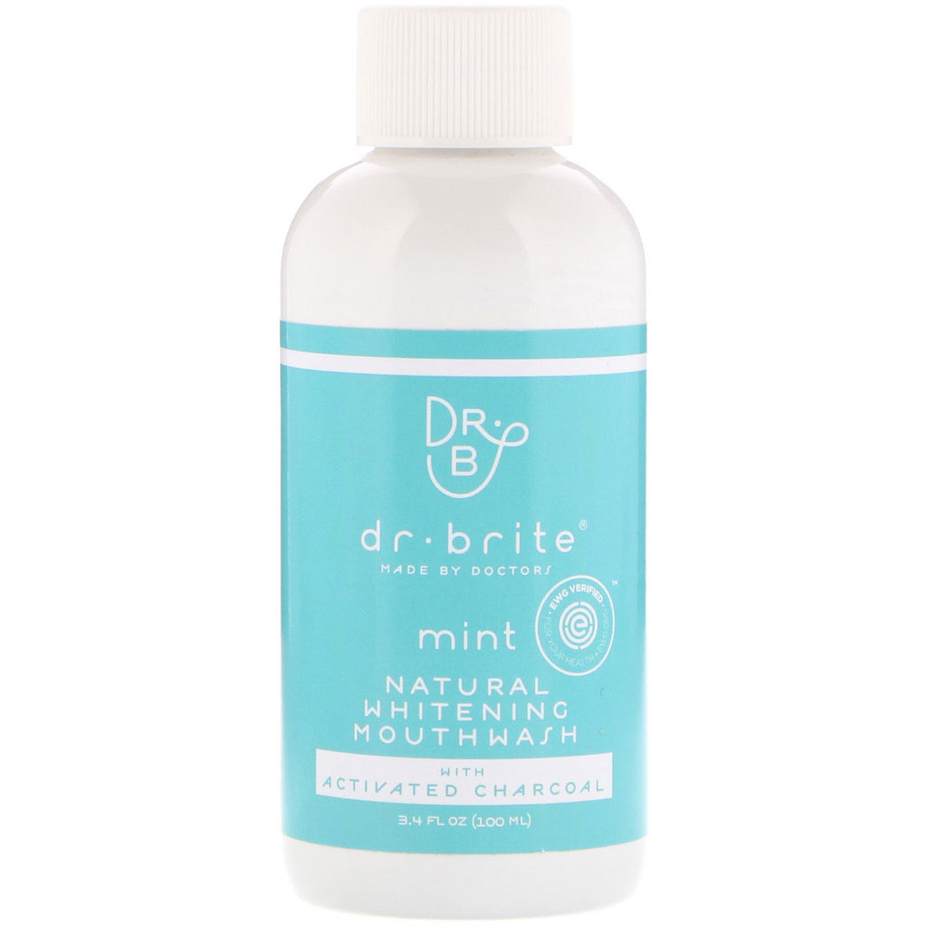 Dr. Brite Natural Whitening Mundskyl med Aktivt Kul Mint 3,4 fl oz (100 ml)