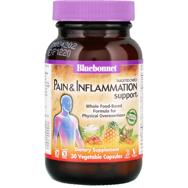 Bluebonnet nutrition, choix ciblé, soutien à la douleur et à l'inflammation, 30 gélules végétales