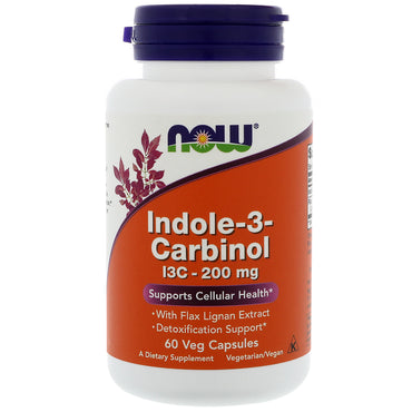 Now Foods, Indol-3-Carbinol, 200 mg, 60 cápsulas vegetales