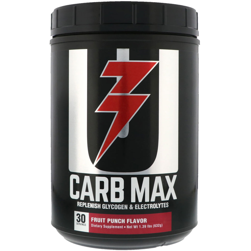 Universal Nutrition, Carb Max、グリコーゲンと電解質を補給、フルーツポンチ、1.39 ポンド (632 g)