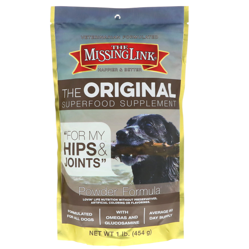 The Missing Link, voor heupen en gewrichten van honden, poederformule, 1 lb (454 g)