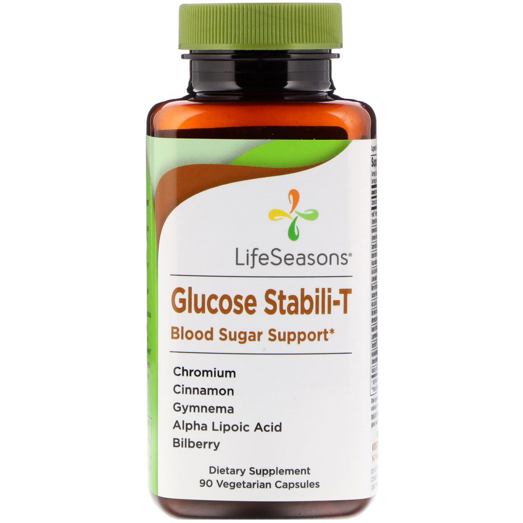 LifeSeasons, Soporte de azúcar en sangre Stabili-T con glucosa, 90 cápsulas vegetarianas