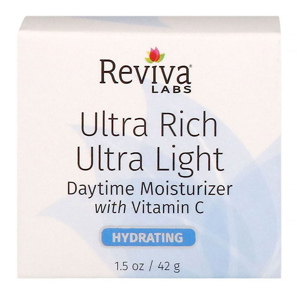 Reviva Labs, Humectante diurno ultra rico y ultraligero con vitamina C, 1,5 oz (42 g)