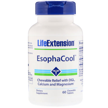 Life Extension, EsophaCool, 60 tabletas masticables