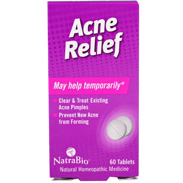 Natrabio, alivio del acné, 60 comprimidos
