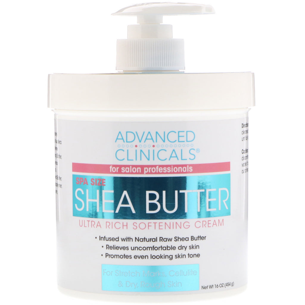 Advanced Clinicals, Sheasmør, Ultra Rich Softing Cream, 16 oz (454 g)