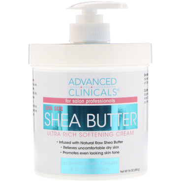 Advanced Clinicals, Shea Butter, Ultra Rich Softing Cream, 16 oz (454 g)