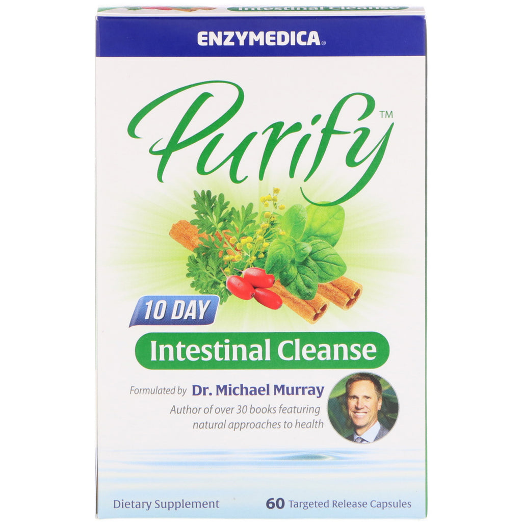 Enzymedica, purifica a limpeza intestinal de 10 dias, 60 cápsulas de liberação direcionada