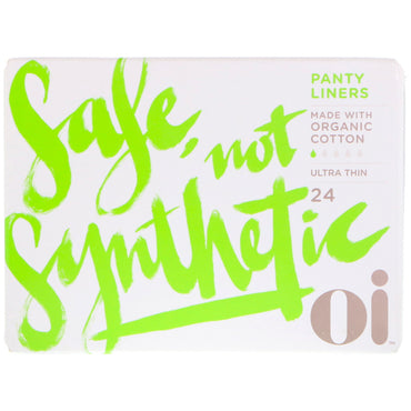 Oi,  Cotton Panty Liners, Ultra Thin, 24 Liners