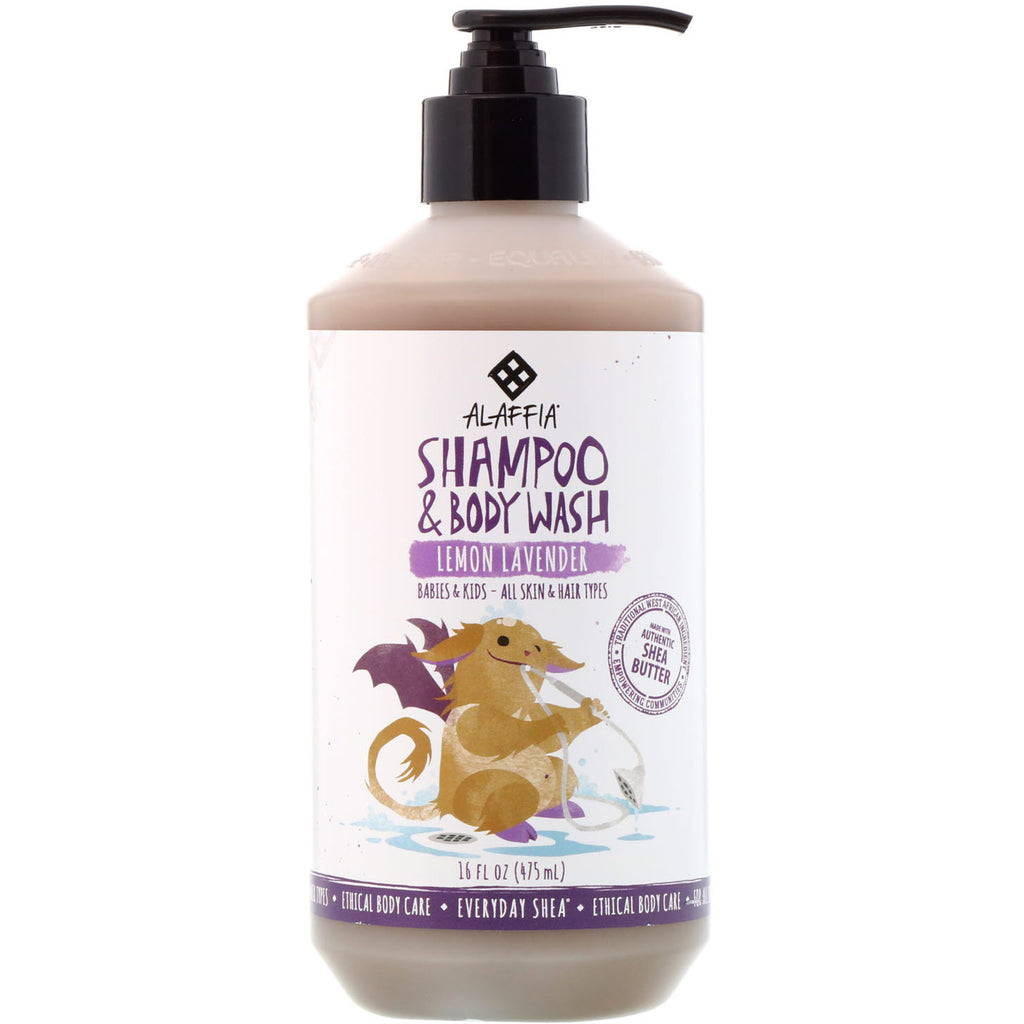 Everyday Shea Shampoo & Body Wash Skånsom for babyer og opp Sitronlavendel 16 fl oz (475 ml)