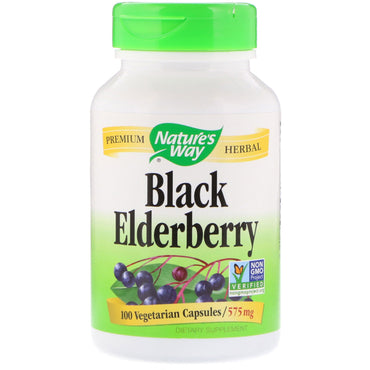 Nature's Way, Black Elderberry, 575 mg, 100 Vegetarian Capsules