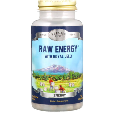 Premier One, Raw Energy med Royal Jelly, 90 kapsler