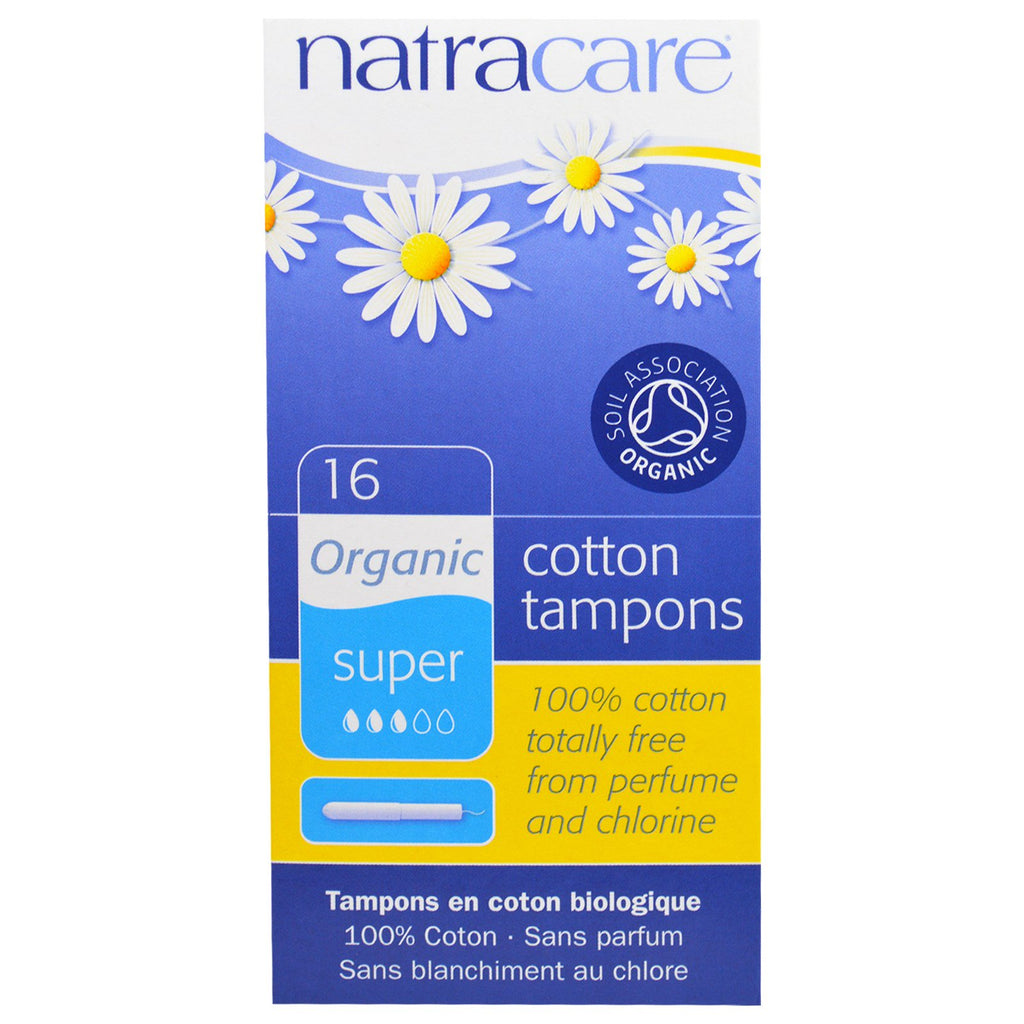Natracare,  Cotton Tampons, Super, 16 Tampons