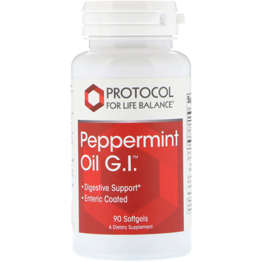 Protocol for Life Balance, Peppermint Oil GI, 90 Softgels