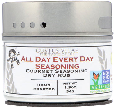 Gustus Vitae, Gourmet Seasoning Dry Rub, All Day Every Day Seasoning, 1.9 oz (54 g)