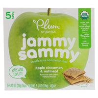 Plum s Jammy Sammy Manzana, canela y avena 5 barras 1,02 oz (29 g) cada una