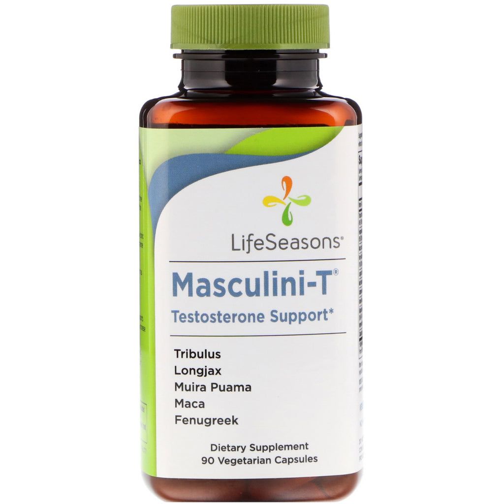 Lifeseasons, masculini-t, 테스토스테론 지원, 채식 캡슐 90정