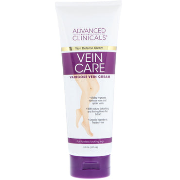 Advanced Clinicals, Vein Care, Varicose Vein Cream, 8 fl oz (237 ml)