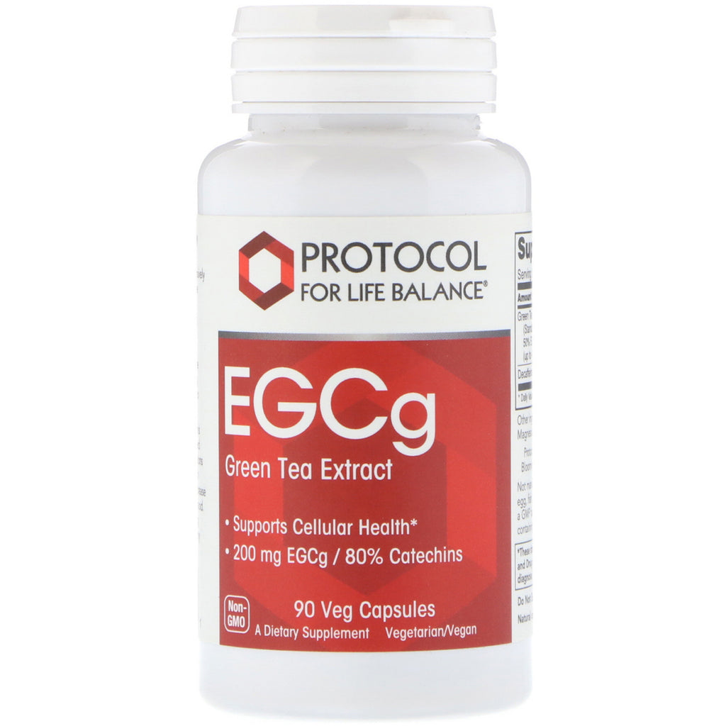 Protocol for Life Balance, extracto de té verde EGCg, 90 cápsulas vegetales