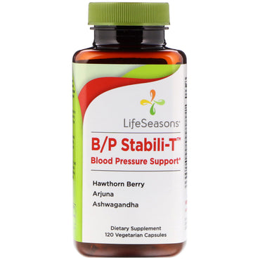 Lifeseasons, soporte para la presión arterial estabilizada b/p, 120 cápsulas vegetales
