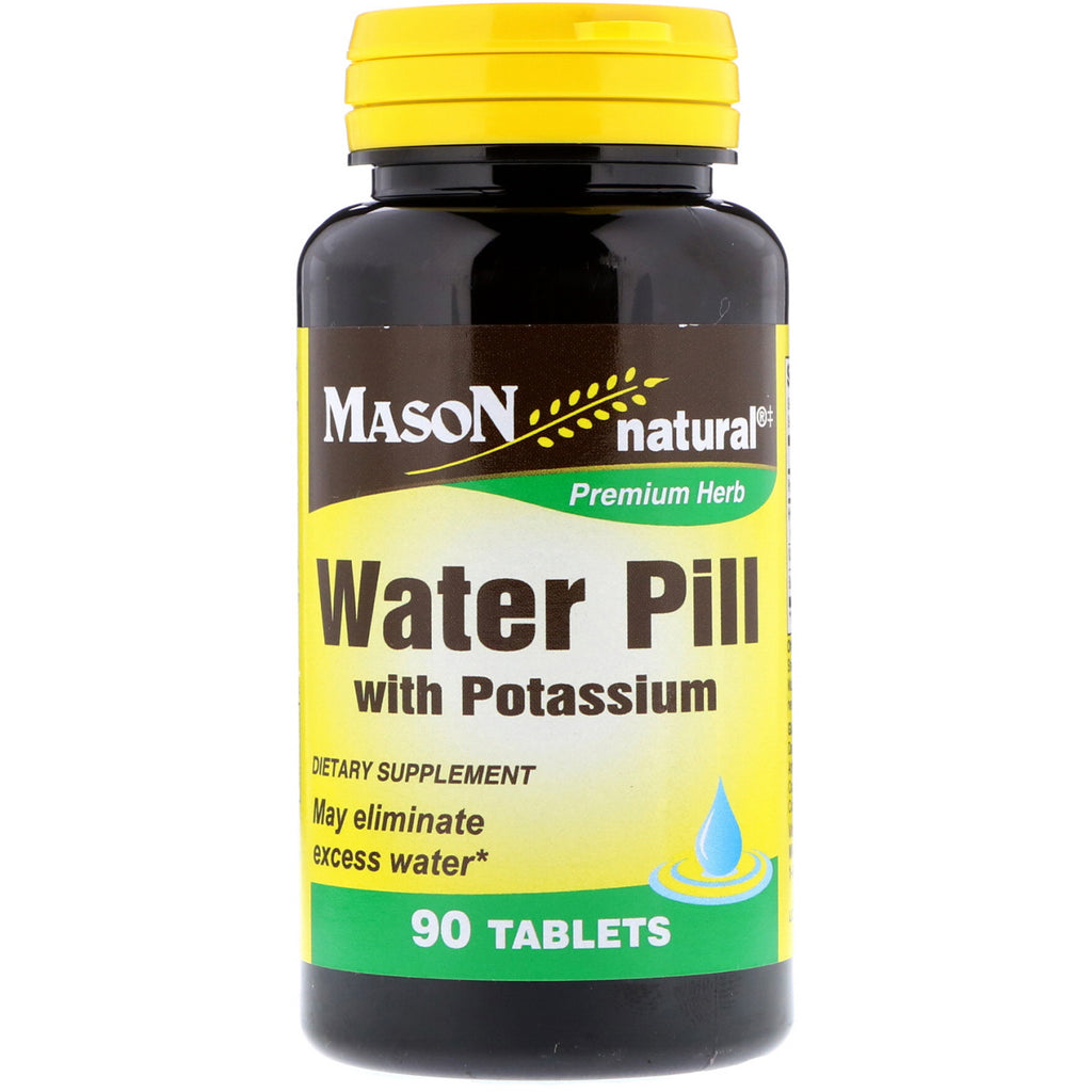 Mason Natural, Pilule d'eau avec potassium, 90 comprimés