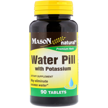 Mason Natural, Water Pill with Potassium, 90 Tablets
