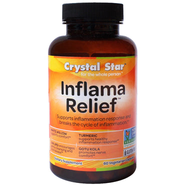 Crystal Star, Soulagement de l'inflammation, 60 gélules végétariennes