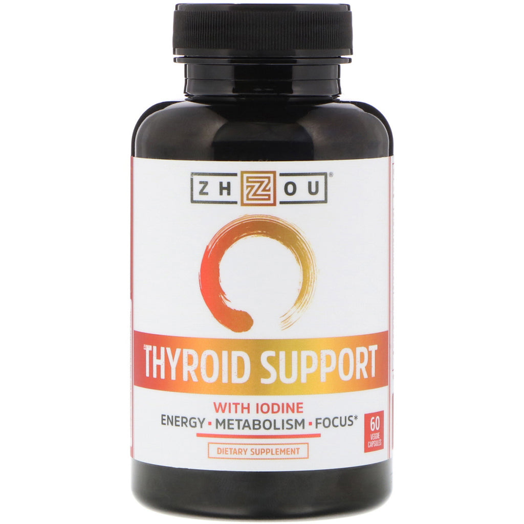 Zhou Nutrition, Suport tiroidian cu iod, 60 de capsule vegetale