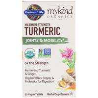 Garden of Life, MyKind s, Maximum Strength Turmeric, Joints & Mobility, 30 Vegan Tablets