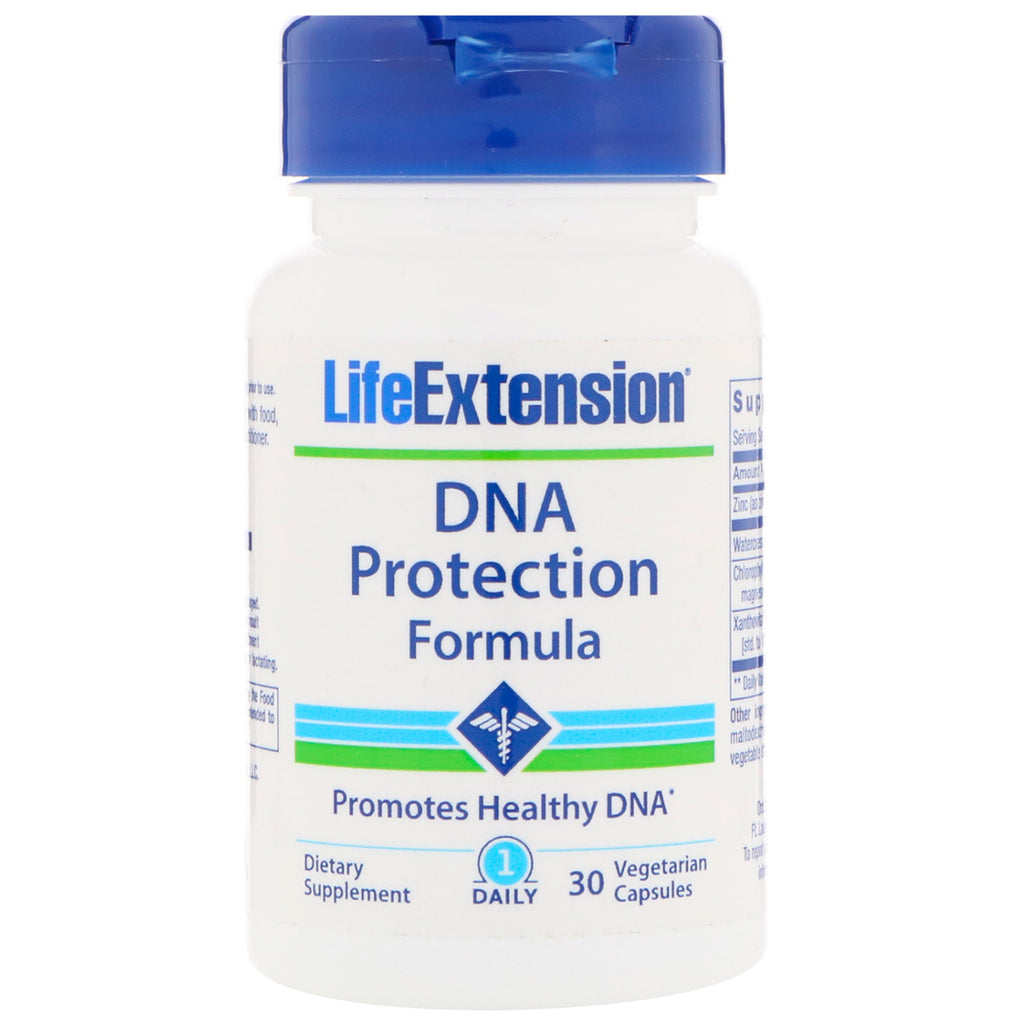 Extensión de vida, fórmula de protección del ADN, 30 cápsulas vegetales
