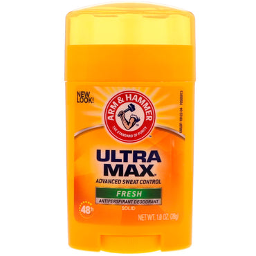 Arm & Hammer, UltraMax, desodorante sólido antitranspirante, para hombres, fresco, 1,0 oz (28 g)
