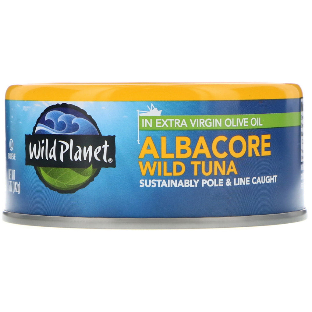 Wild Planet, Albacore vild tonfisk i extra virgin olivolja, 5 oz (142 g)