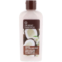 Desert Essence, Soft Curls Hair Cream, Coconut, 6.4 fl oz (190 ml)