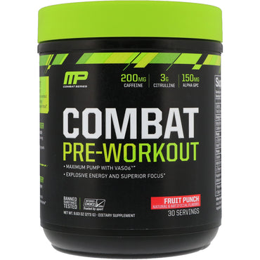 MusclePharm, Combat Pre-Workout, Fruit Punch, 9,63 once (273 g)