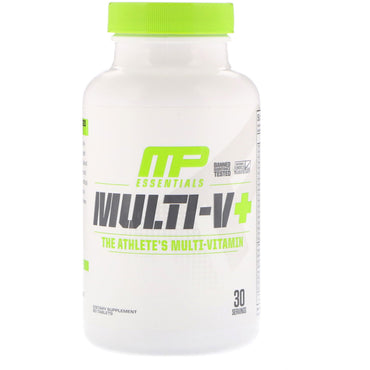 MusclePharm, Essentials, Multi-V+, Multivitamínico do Atleta, 60 Comprimidos