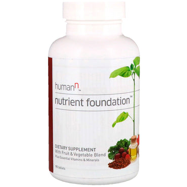 HumanN, Nutrient Foundation, Plus Essential Vitamins & Minerals, 90 Tablets